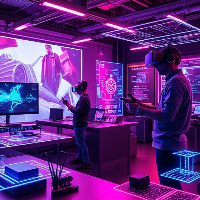 AR and VR development lab where AR and VR development is in progress