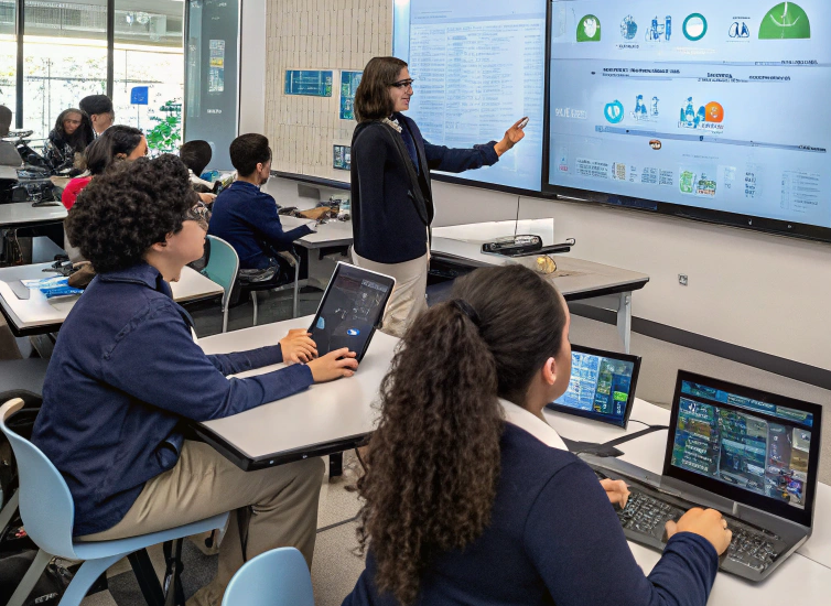 Building Smart, Connected Classrooms for the Future of Education Smart education environment with AI, cloud, and collaborative digital tools in a hybrid classroom