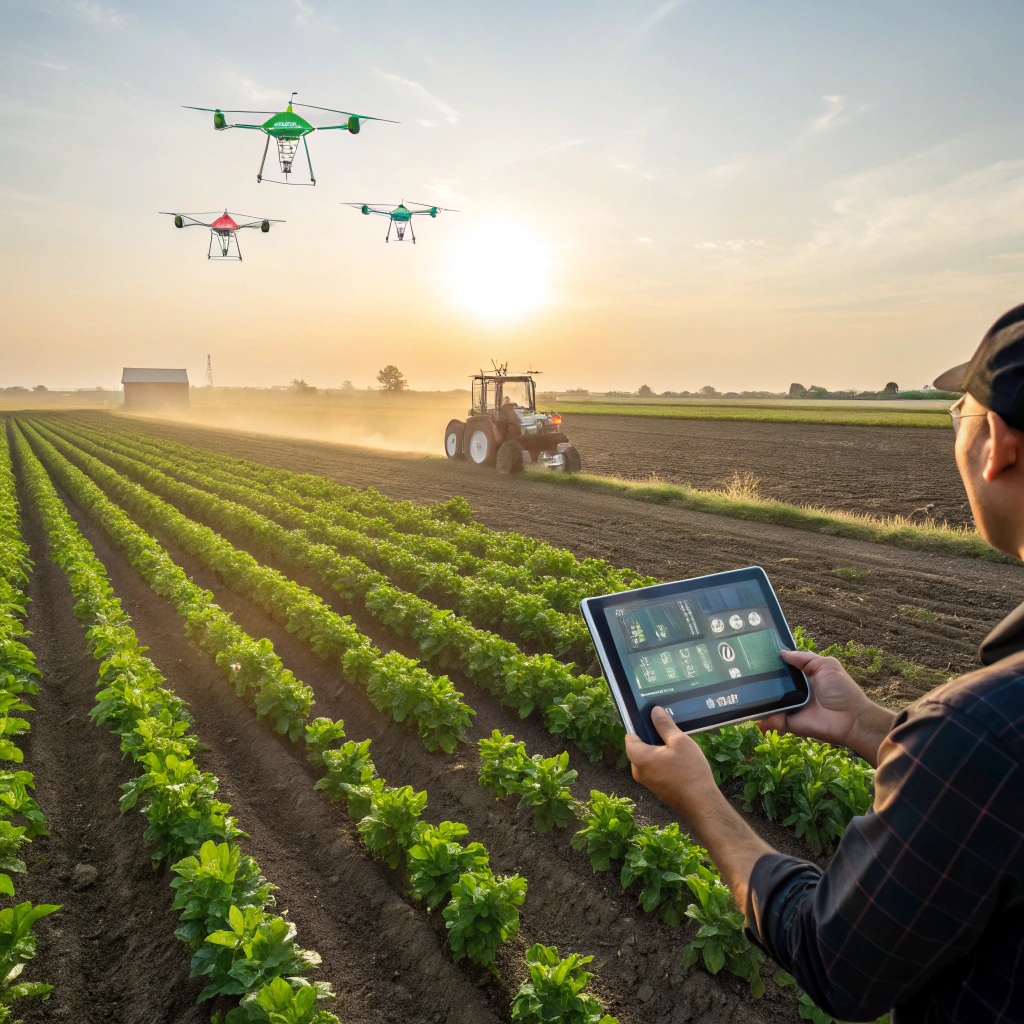 Smart farming with AI and sensor-based sowing, fertilization, and harvesting