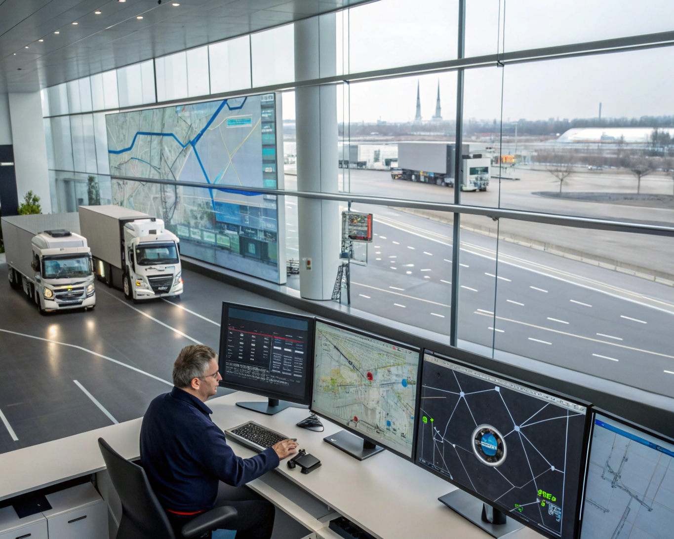 "AI-Driven Logistics Control Center" "control center with smart route planning and predictive fleet management"