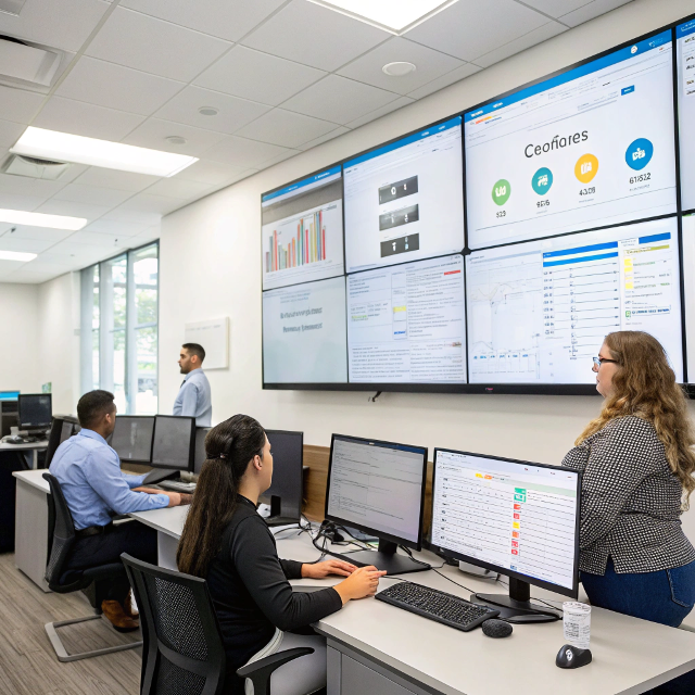 Streamlined Academic Operations with Smart Technology Education administrators using cloud and AI tools to manage academic workflows efficiently