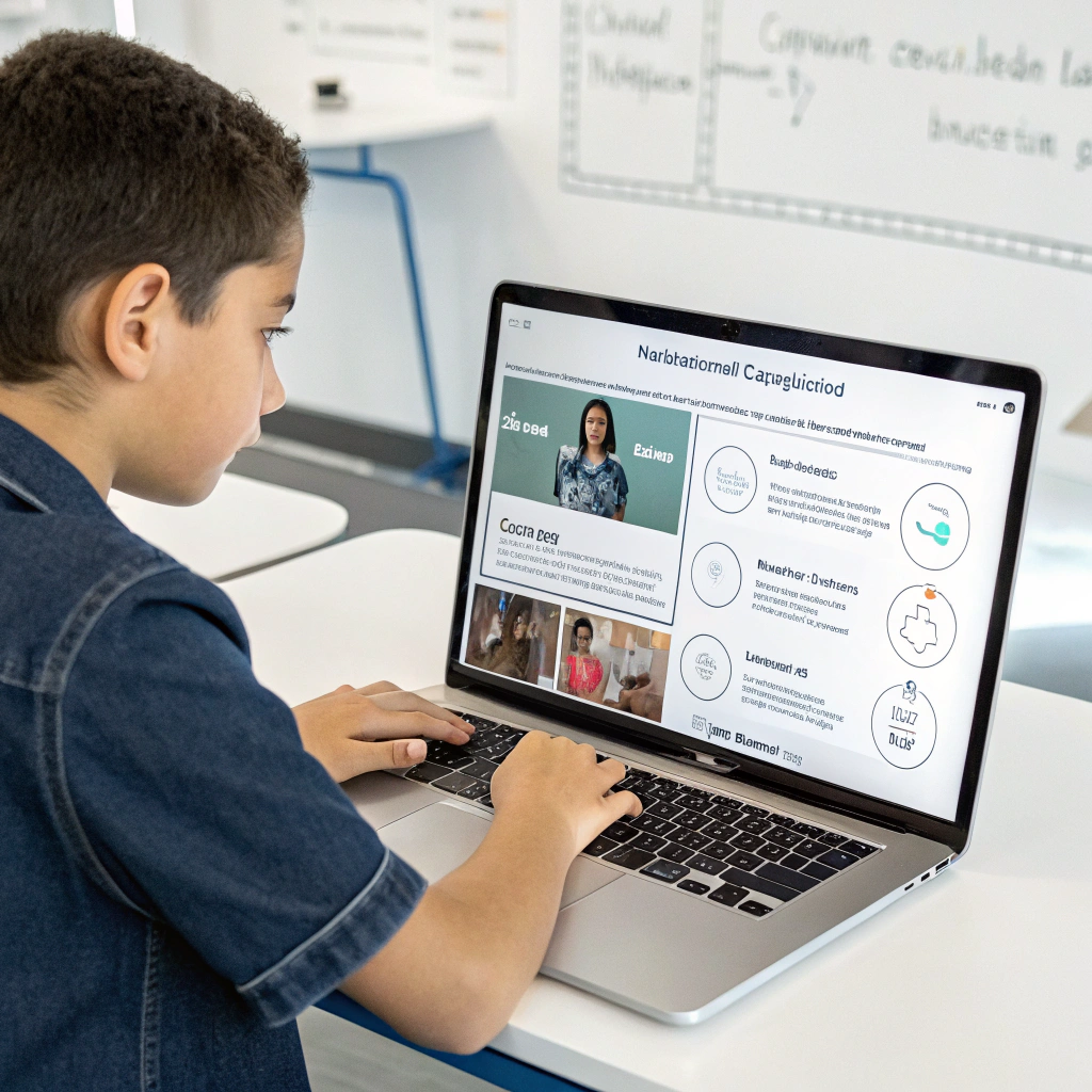 AI-Powered Personalization in Digital Learning Student using AI-powered education platform with personalized content and intelligent recommendations