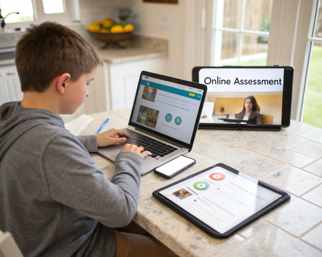 Scalable and Accessible Learning from Anywhere Student using accessible education platform for remote learning and assessment across devices