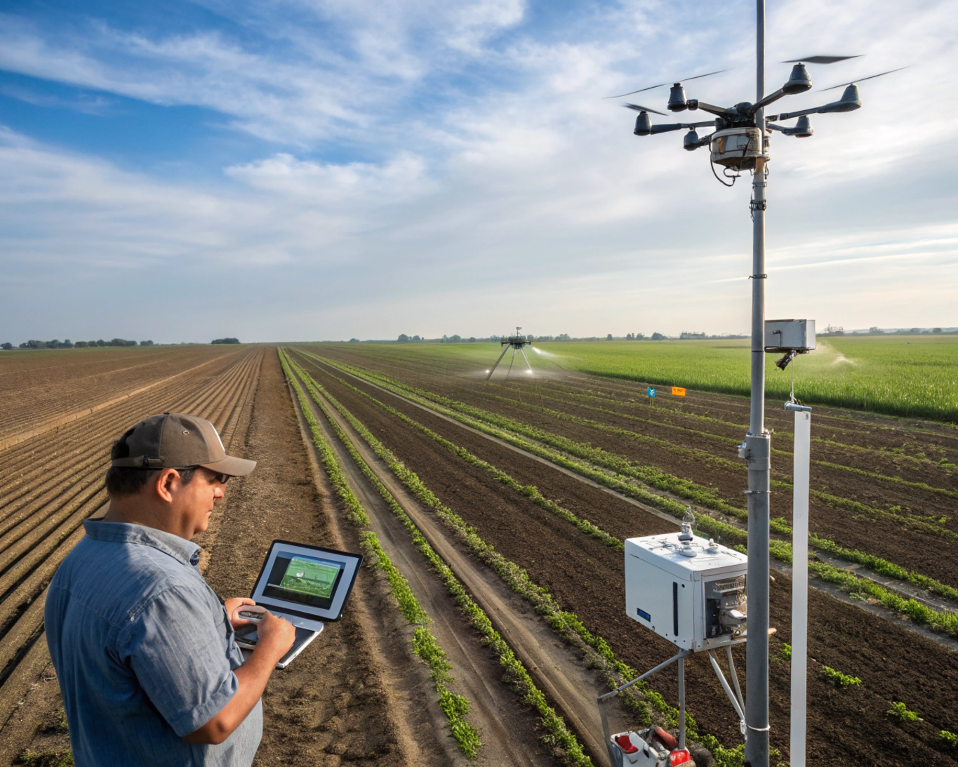 Real-time smart farming with soil, water, and equipment monitoring Agriculture
